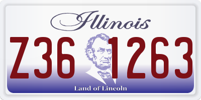 IL license plate Z361263