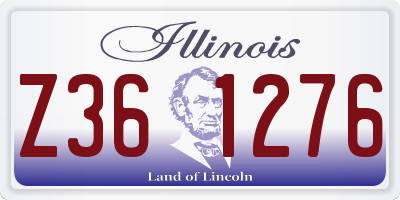 IL license plate Z361276