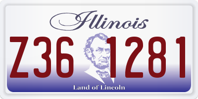 IL license plate Z361281