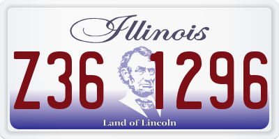 IL license plate Z361296