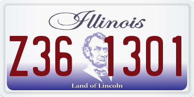 IL license plate Z361301