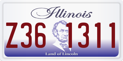 IL license plate Z361311
