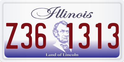 IL license plate Z361313