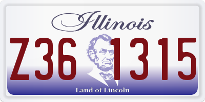 IL license plate Z361315