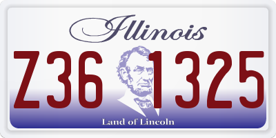 IL license plate Z361325