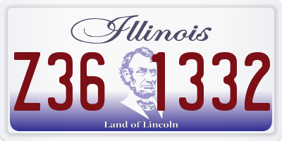 IL license plate Z361332