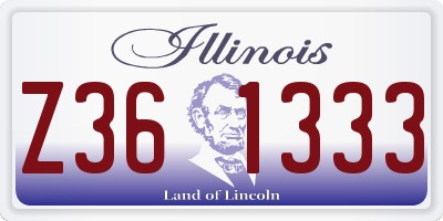 IL license plate Z361333