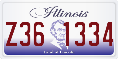 IL license plate Z361334