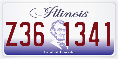 IL license plate Z361341