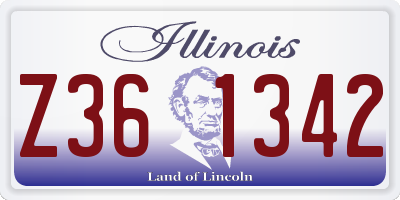 IL license plate Z361342