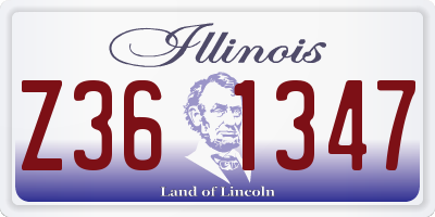 IL license plate Z361347