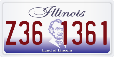 IL license plate Z361361