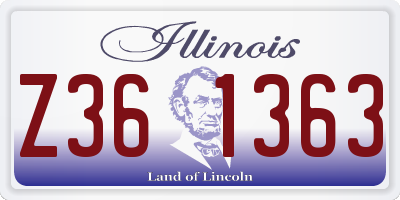 IL license plate Z361363