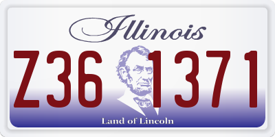 IL license plate Z361371