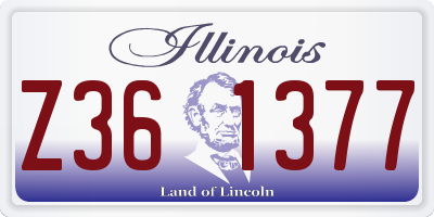 IL license plate Z361377