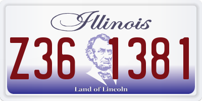IL license plate Z361381