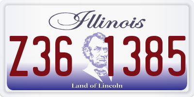 IL license plate Z361385