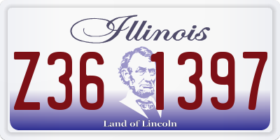 IL license plate Z361397