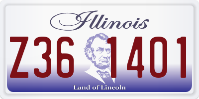 IL license plate Z361401