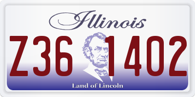 IL license plate Z361402