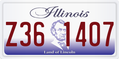 IL license plate Z361407