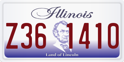 IL license plate Z361410