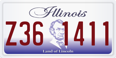 IL license plate Z361411