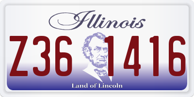 IL license plate Z361416