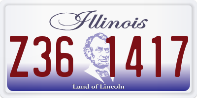 IL license plate Z361417