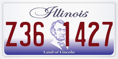 IL license plate Z361427