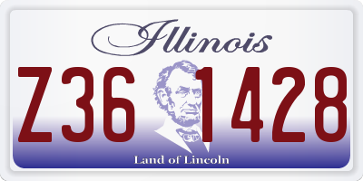 IL license plate Z361428
