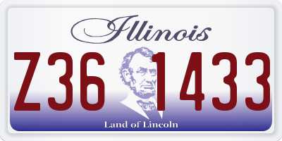 IL license plate Z361433