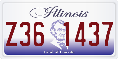 IL license plate Z361437