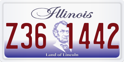 IL license plate Z361442