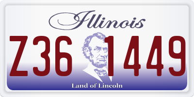 IL license plate Z361449
