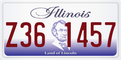 IL license plate Z361457
