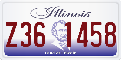 IL license plate Z361458