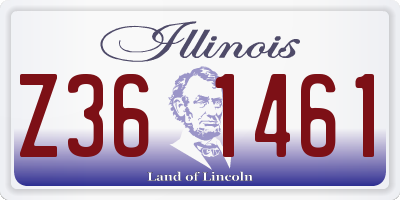 IL license plate Z361461