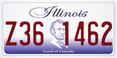 IL license plate Z361462