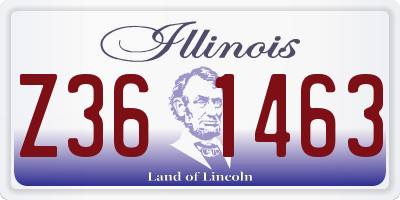 IL license plate Z361463