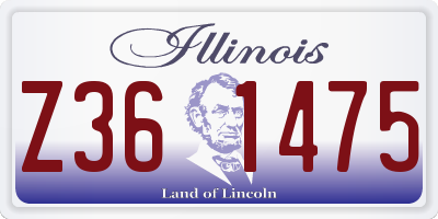 IL license plate Z361475