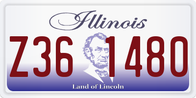 IL license plate Z361480