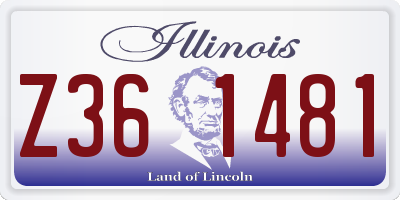 IL license plate Z361481