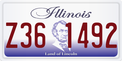IL license plate Z361492