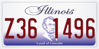 IL license plate Z361496