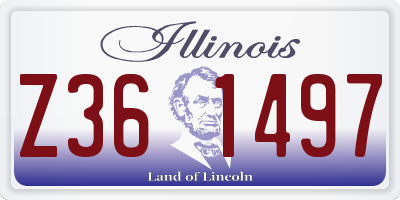 IL license plate Z361497