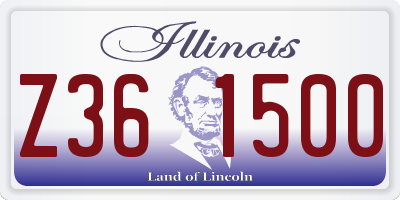 IL license plate Z361500