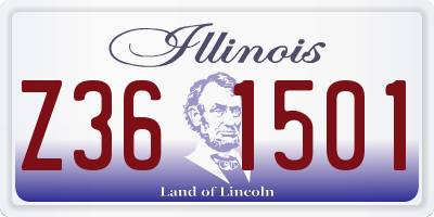 IL license plate Z361501