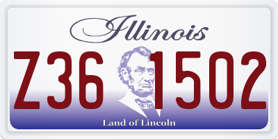 IL license plate Z361502