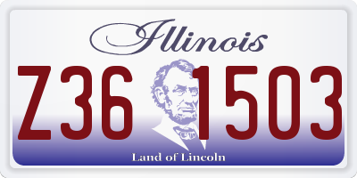 IL license plate Z361503